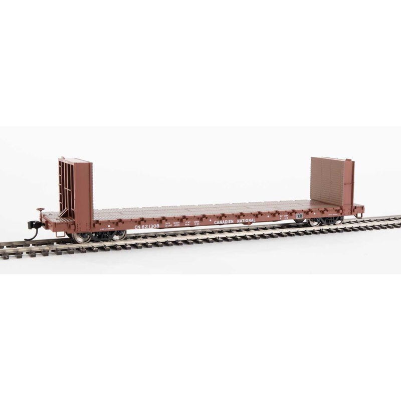 Walthers Mainline 910-5803 60' Pullman Bulkhead Flatcar Canadian National CN 621308