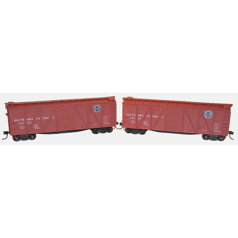 Accurail 1218 HO Scale 40' Wood Boxcar Kit Southern Pacific SP 2 Pack - NOS