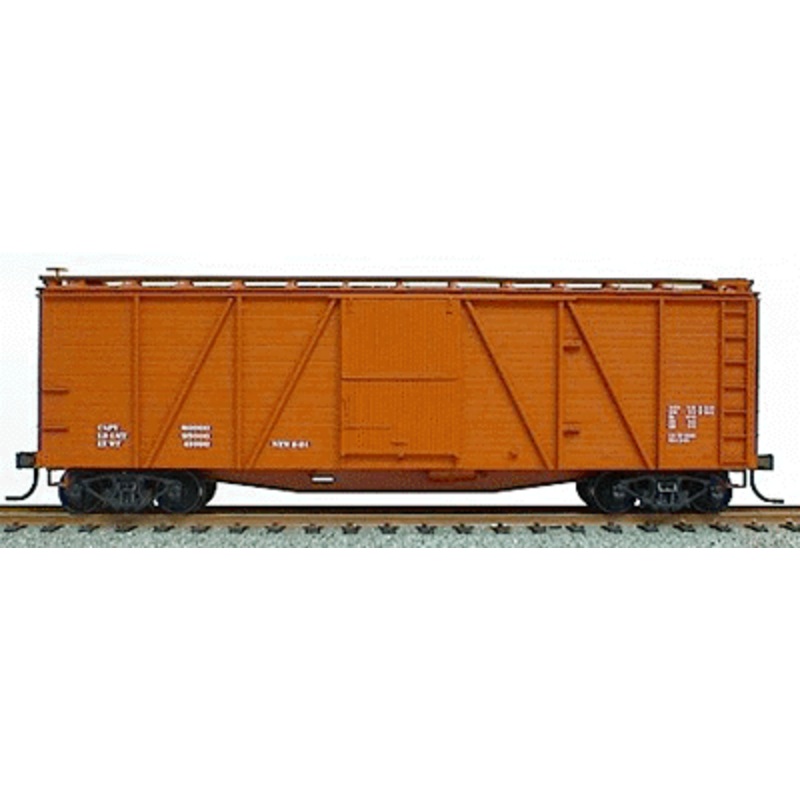 Accurail 7099 HO Scale 40' Outside Braced Boxcar Kit Oxide Undecorated Data Only - NOS