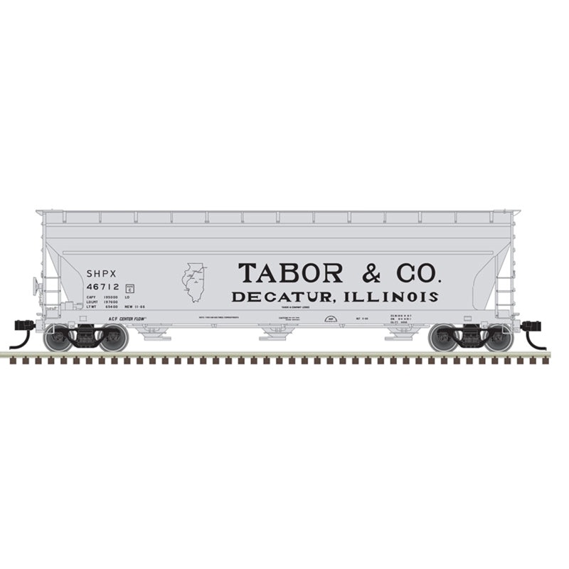 Atlas 20006940 HO Scale ACF 4650 Covered Hopper Tabor & Co SHPX 46712