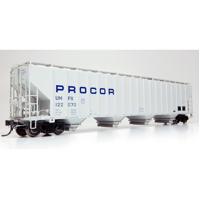 Rapido Trains 157001A HO Scale Procor 5820 Covered Hopper "Stencil Blue Logo" UNPX #'s Vary