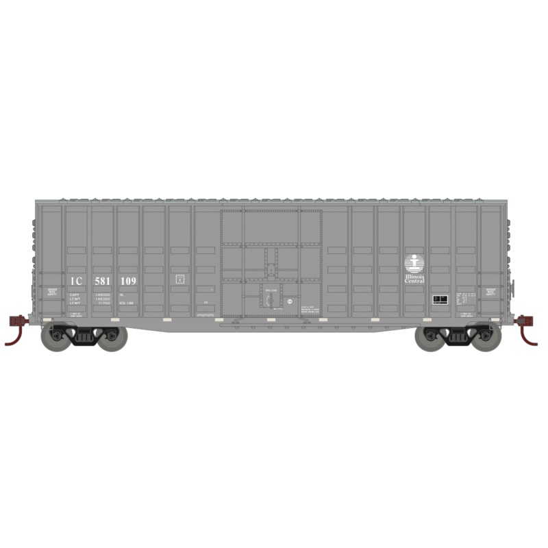 Roundhouse 88087 HO Scale 50' Waffle High Cube Boxcar Illinois Central IC 581109