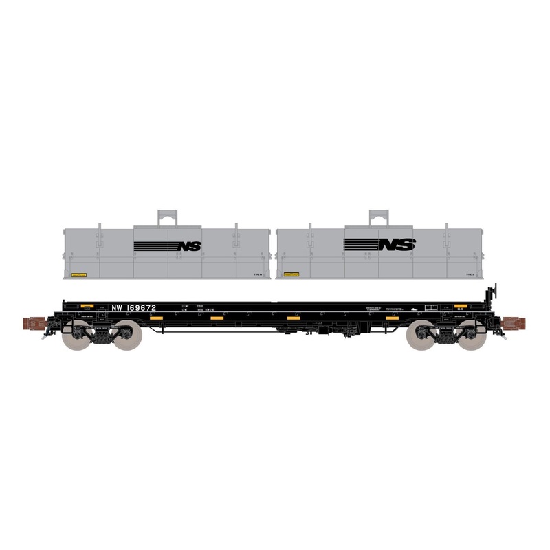 ScaleTrains Rivet 38509 HO Scale Thrall 48' Coil Steel Car "Mismatched" Norfolk Southern NS 169672