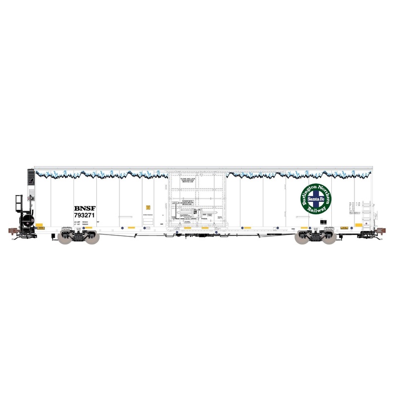 ScaleTrains Rivet 38910 HO Scale 82 7883 Reefer (Carrier) BNSF 793284 with Sound