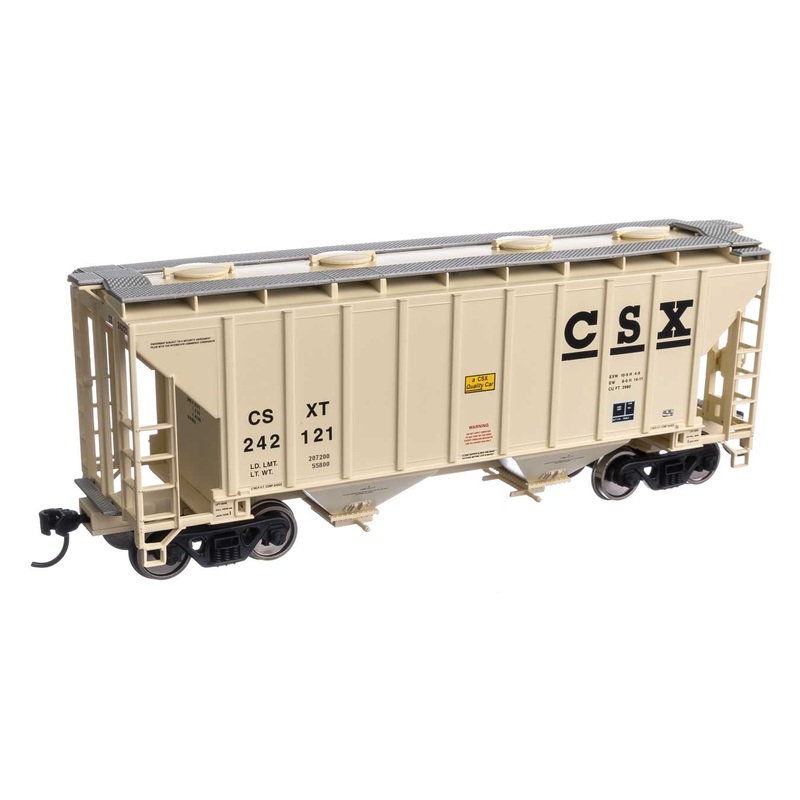 Walthers Mainline 910-7981 HO Scale 37' 2980 Cu-Ft 2-Bay Hopper CSX 242121