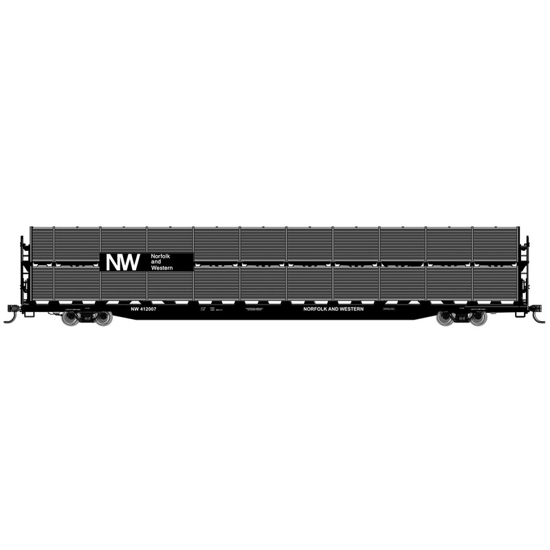 Walthers Mainline 910-8123 HO Scale 89' Bi-Level Shielded Auto Rack Norfolk & Western NW 412042