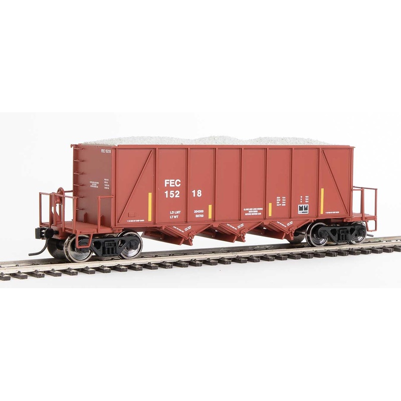 Walthers Proto 920-106023 HO Scale 40' Ortner 100 Ton Aggregate Hopper Florida East Coast FEC 15218