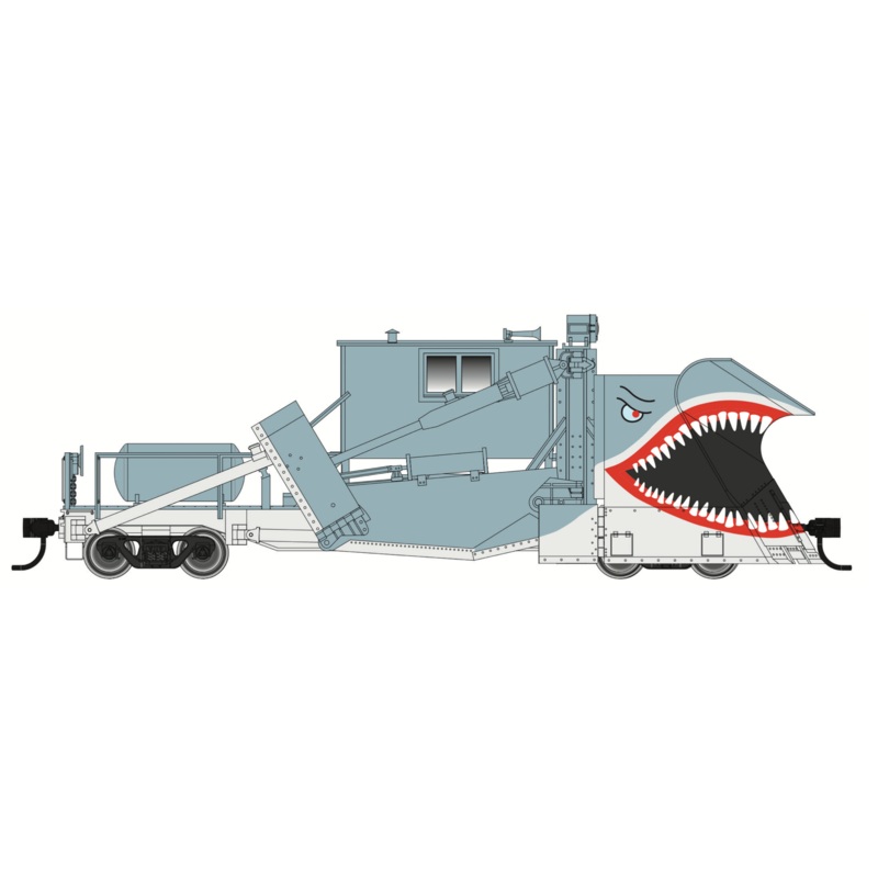 Walthers Proto 920-110134 Jordan Spreader Maintenance-of-Way - Shark Teeth graphics