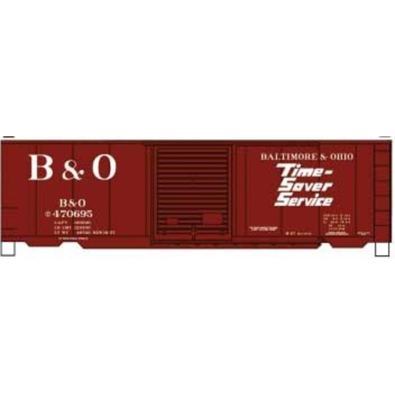Accurail 81303 HO Scale 40' Steel Boxcar Baltimore and Ohio Time Saver B&O 470695 Kit