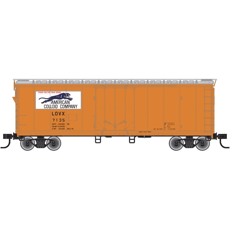 Atlas Trainman 20003493 HO Scale 40' Plug Door Insulated Boxcar, American Colloid LOVX #7113