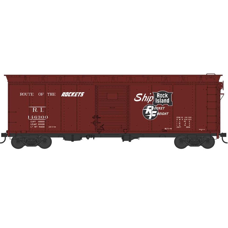 Bowser 41792 HO Scale 40' Boxcar Rock Island RI 146369
