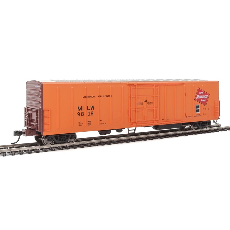 Walthers Mainline 910-3931 HO Scale 57' Mechanical Reefer Milwaukee Road MILW 9818