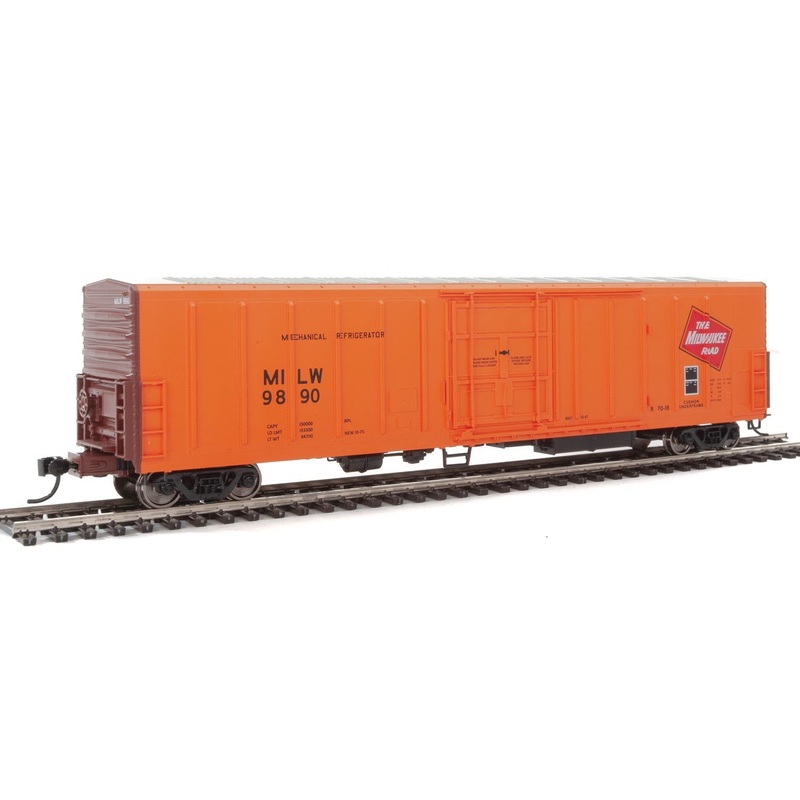 Walthers Mainline 910-3933 HO Scale 57' Mechanical Reefer Milwaukee Road MILW 9890