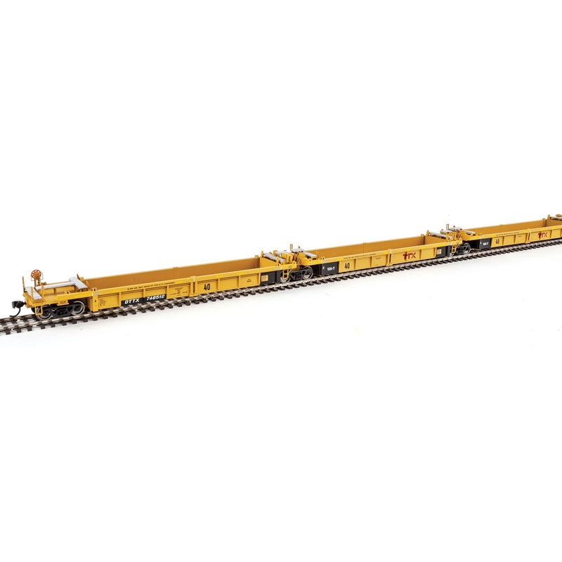 Walthers Mainline 910-55618 HO Scale 5 Unit Rebuilt 40' Well Car TTX Red Logo DTTX 748512