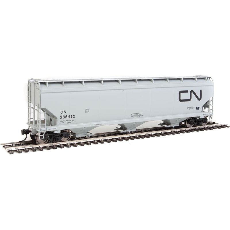 Walthers Mainline 910-7629 HO Scale 60' NSC 5150 3 Bay Covered Hopper Canadian National CN 386412