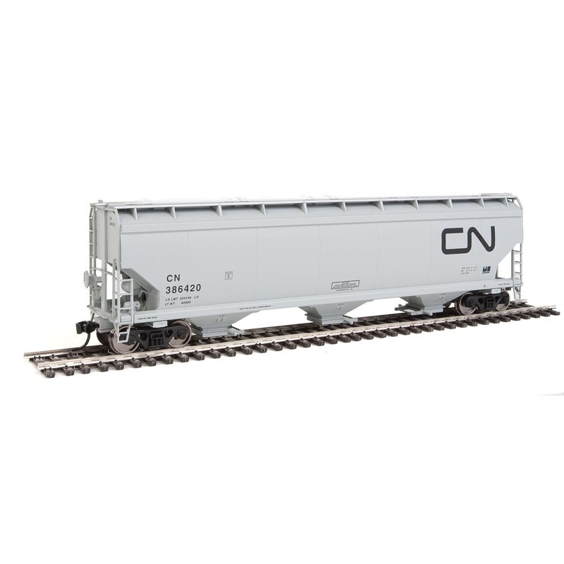 Walthers Mainline 910-7630 HO Scale 60' NSC 5150 3 Bay Covered Hopper Canadian National CN 386420