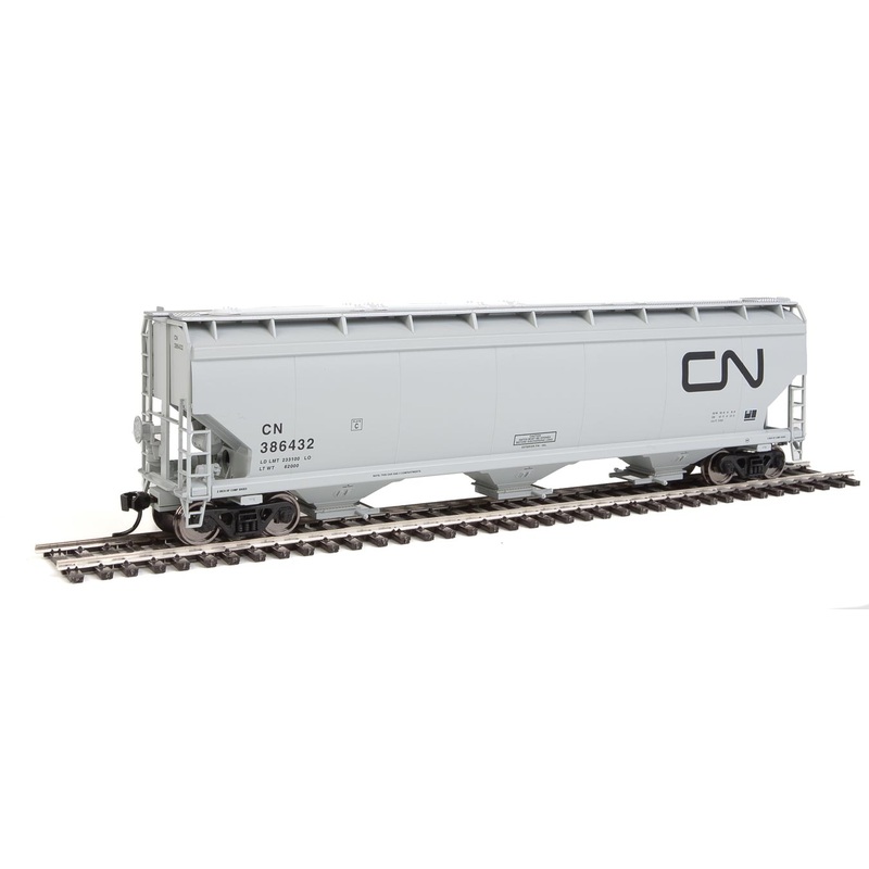 Walthers Mainline 910-7631 HO Scale 60' NSC 5150 3 Bay Covered Hopper Canadian National CN 386432