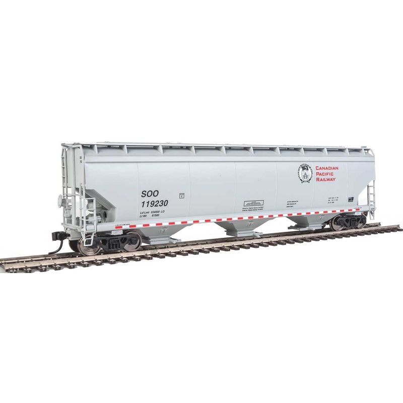 Walthers Mainline 910-7666 HO Scale 60' NSC 5150 3 Bay Covered Hopper Canadian Pacific SOO 119230