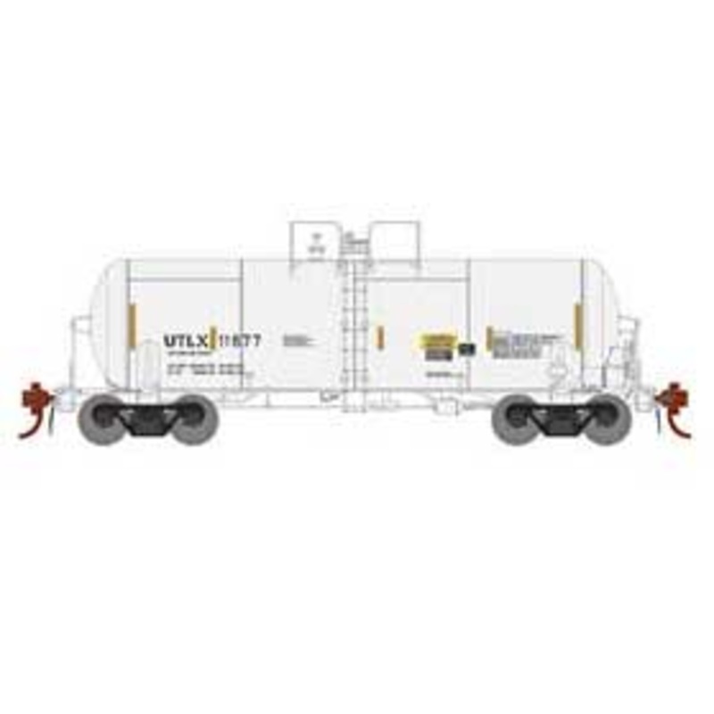 Athearn Genesis G25627 HO Scale 13,600 Gallon Acid Tank Car "Reflective Stripes" White UTLX 11677