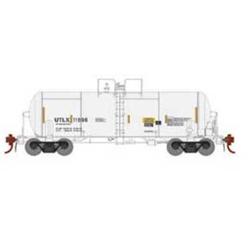 Athearn Genesis G25628 HO Scale 13,600 Gallon Acid Tank Car "Reflective Stripes" White UTLX 11696