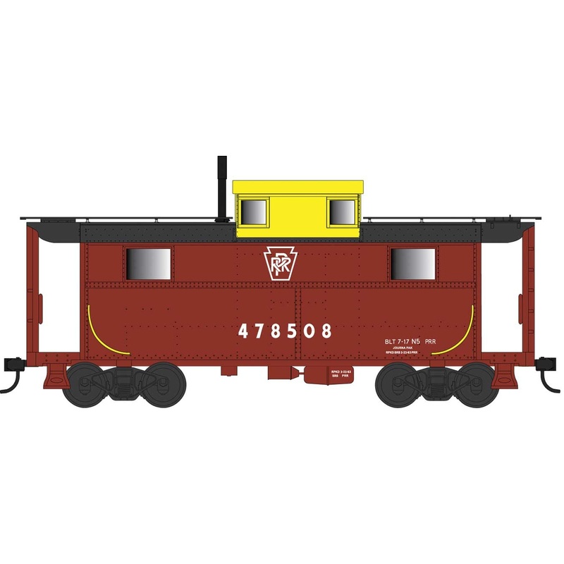 Bowser 42560 HO Scale PRR N5 Caboose Cabin "Yellow Top" PRR 478508
