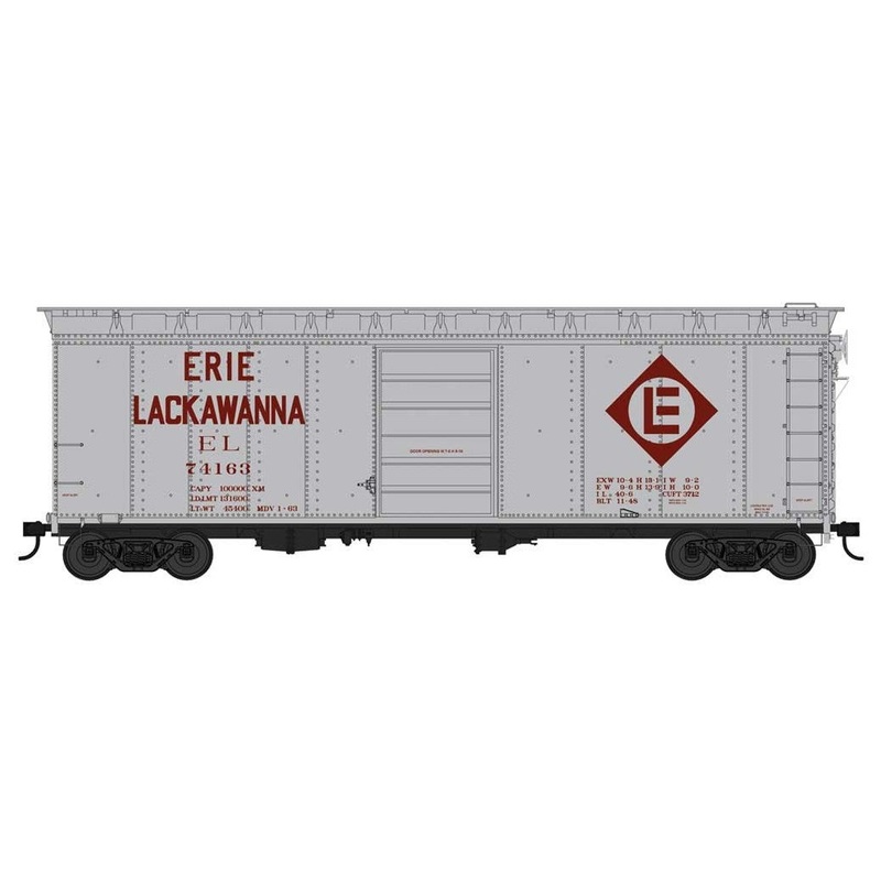 Bowser 42712 HO Scale 40' Boxcar Eire Lackawanna "Early Merger" EL 74163