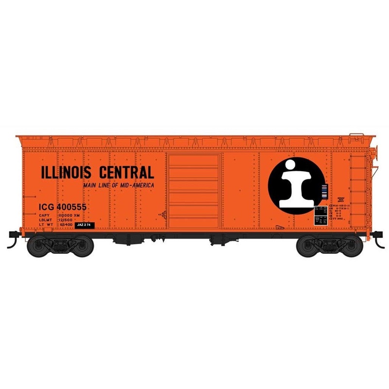 Bowser 42722 HO Scale 40' Boxcar Illinois Central ICG 400555
