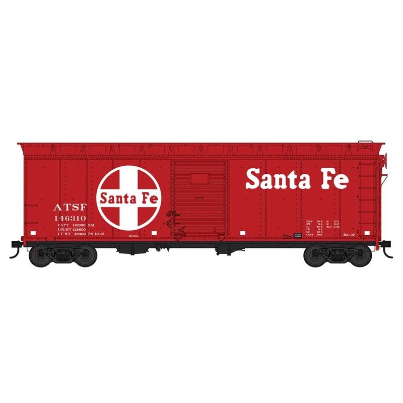 Bowser 42733 HO Scale 40' Boxcar Santa Fe ATSF 144427