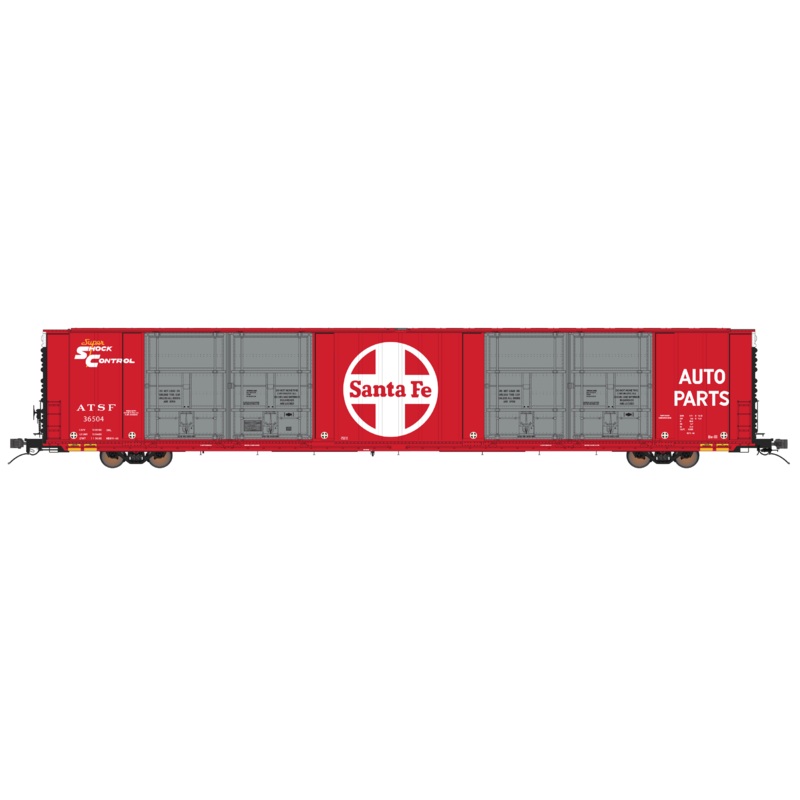Class One Model Works FC00402 HO Scale Thrall 86' 8 Door Boxcar Santa Fe ATSF 36509