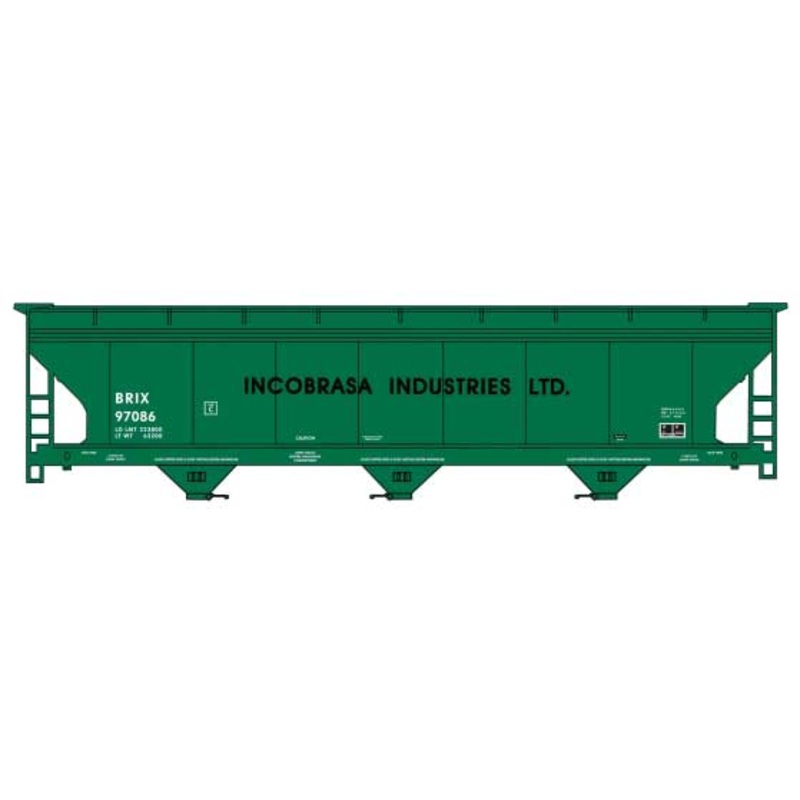 Accurail 2118 HO ACF 3-Bay Covered Hopper Incobrasa Industries BRIX 97086 Kit