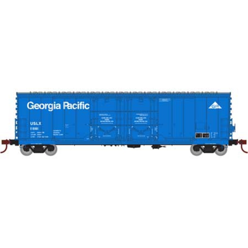 Athearn 67722 HO Scale RTR 50' Evans Double Door Boxcar Georgia Pacific USLX 11881