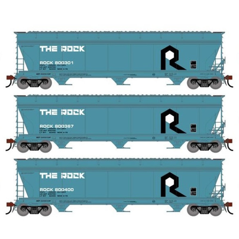 Athearn Genesis G1527 HO Scale ACF 4600 Covered Hopper Rock Island RI 3-Pack