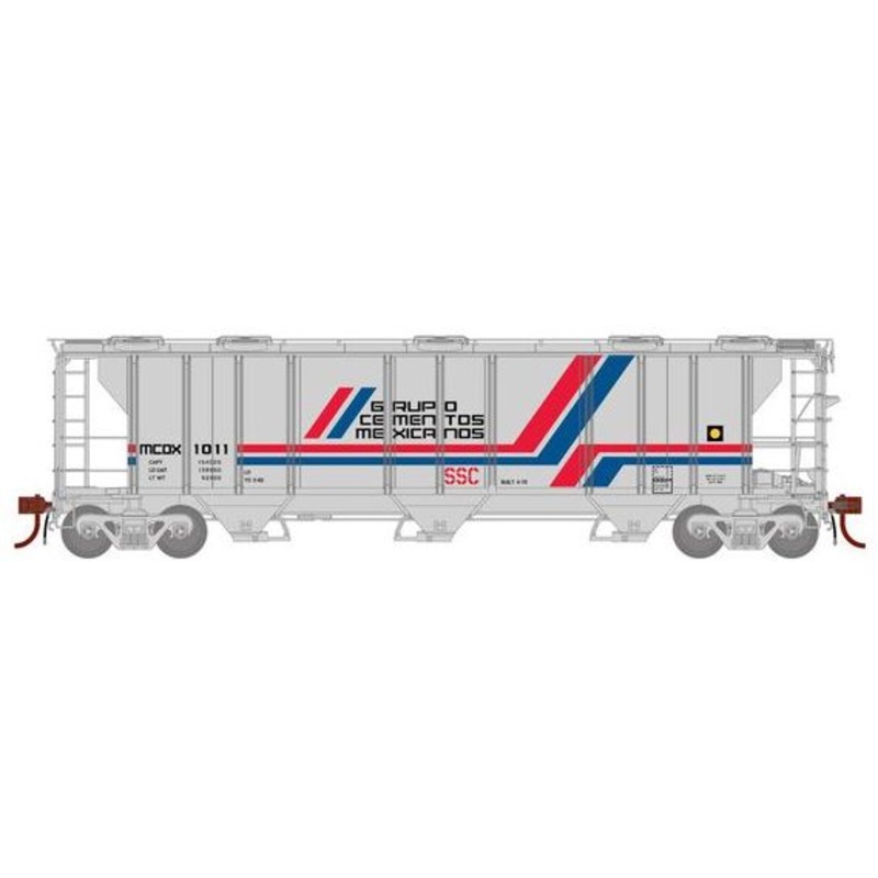 Athearn Genesis G73618 HO Scale PS-2 2893 Covered Hopper Grupo Cementos MCDX 1011