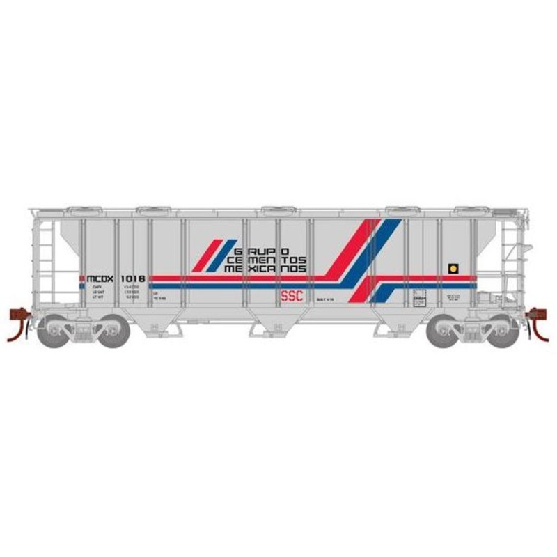 Athearn Genesis G73619 HO Scale PS-2 2893 Covered Hopper Grupo Cementos MCDX 1016