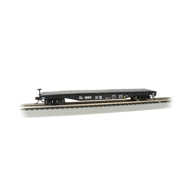 Bachmann 17304 HO Scale 52' Flatcar Erie Lackawanna EL 8063
