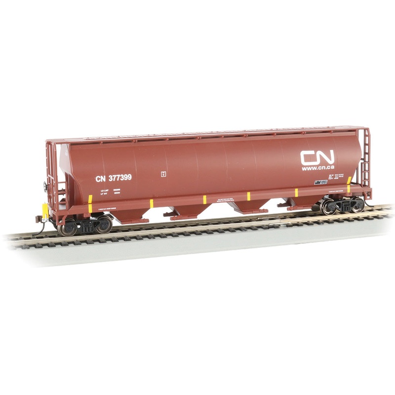 Bachmann 73803 HO Scale 4 Bay Covered Hopper with EOT Canadian National "Modern" CN