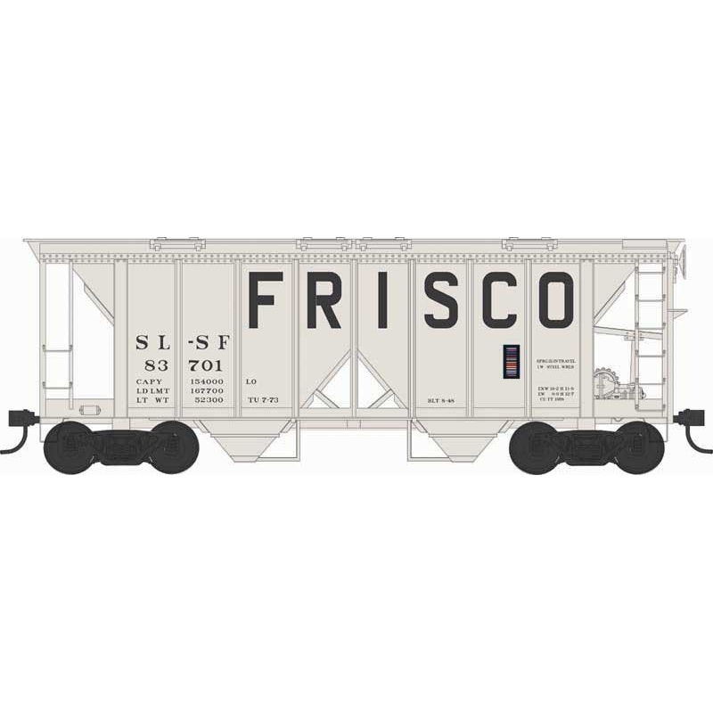 Bowser 43263 HO Scale H34 Covered Hopper Frisco SLSF 83722
