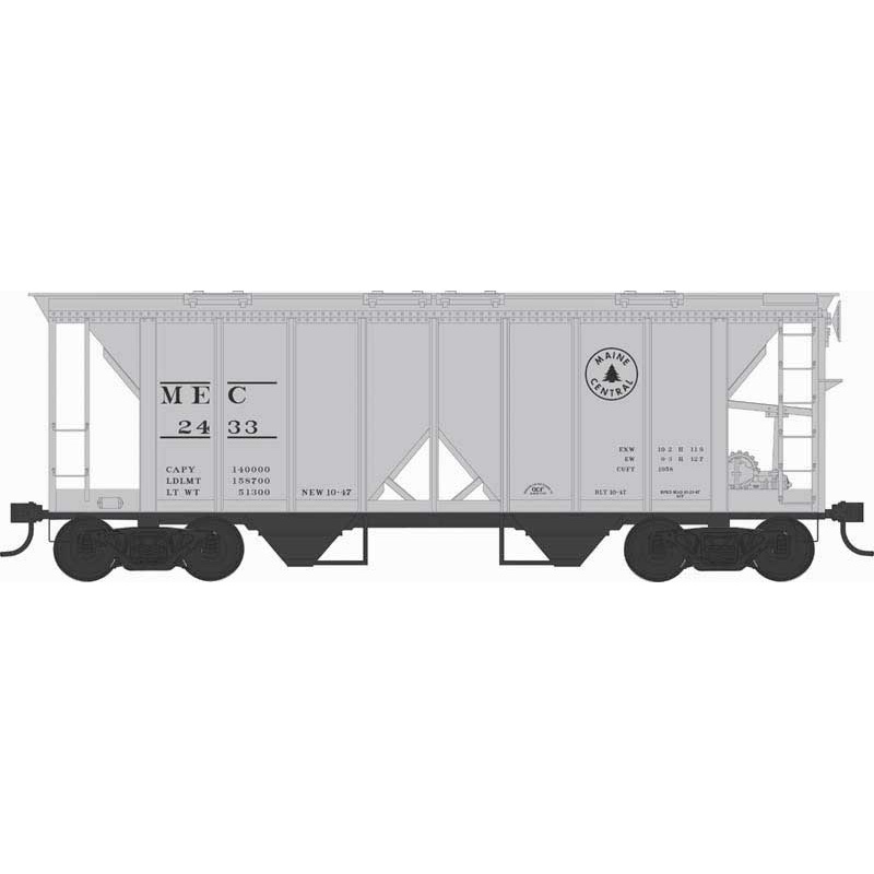Bowser 43277 HO Scale H34 Covered Hopper Maine Central MEC 2433