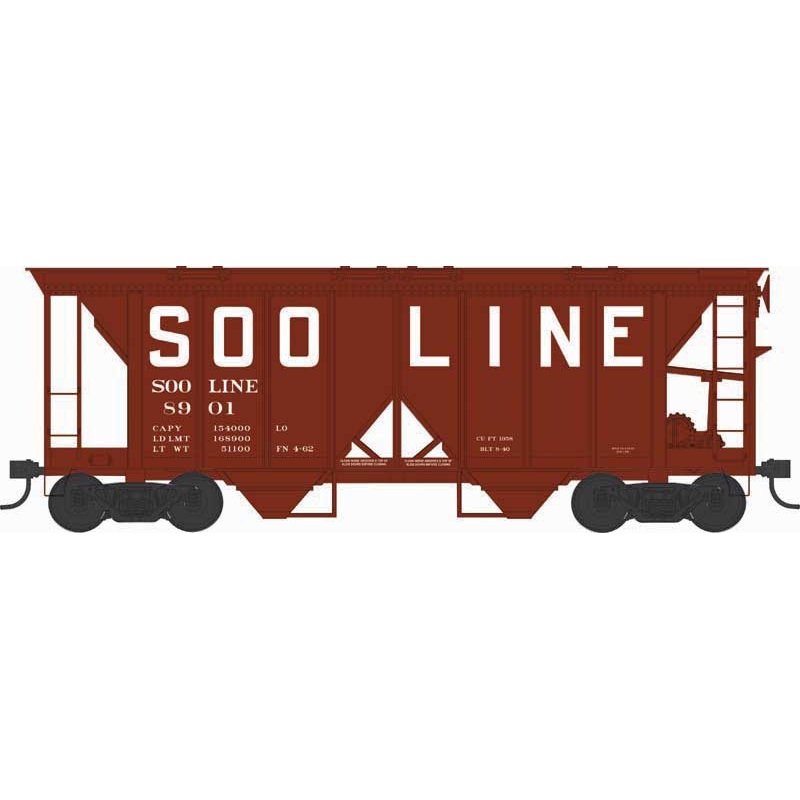 Bowser 43283 HO Scale H34 Covered Hopper SOO Line 8908