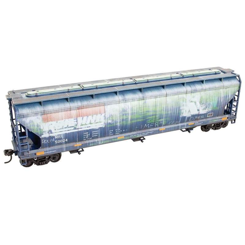 Micro-Trains 2000006 HO Scale 3 Bay ACF Covered Hopper Kit (Weathered) Montana Rail Link ex-BN 50024