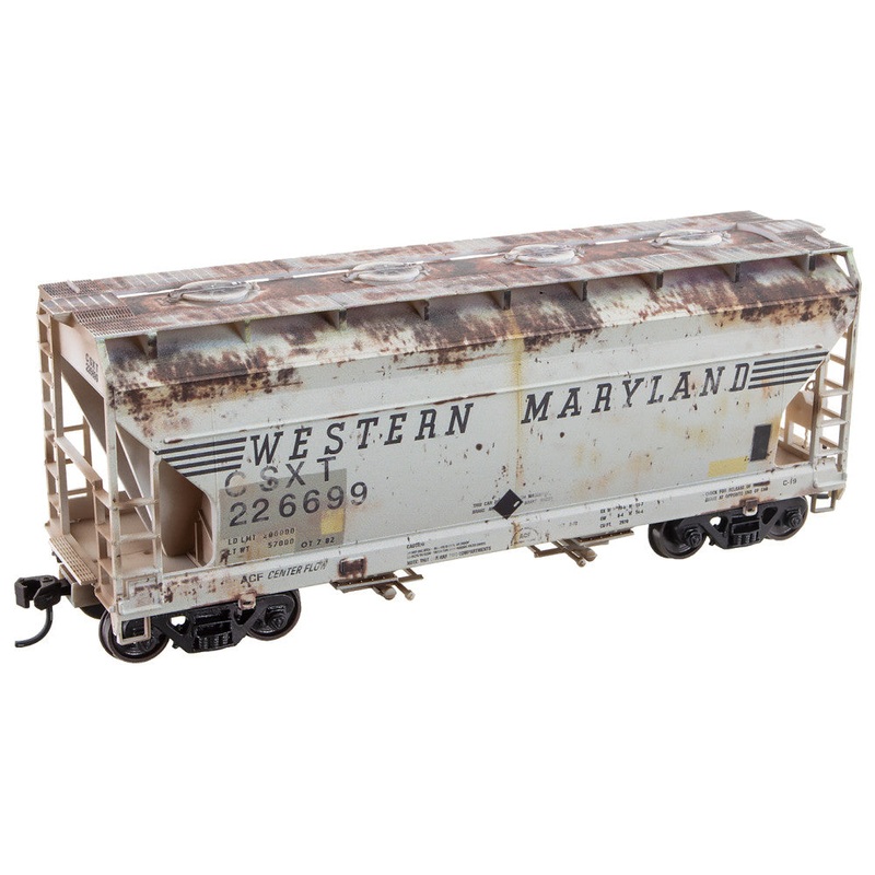Micro-Trains 2200 004 HO Scale 2 Bay ACF Covered Hopper Kit (Weathered) Ex WM CSXT 226699