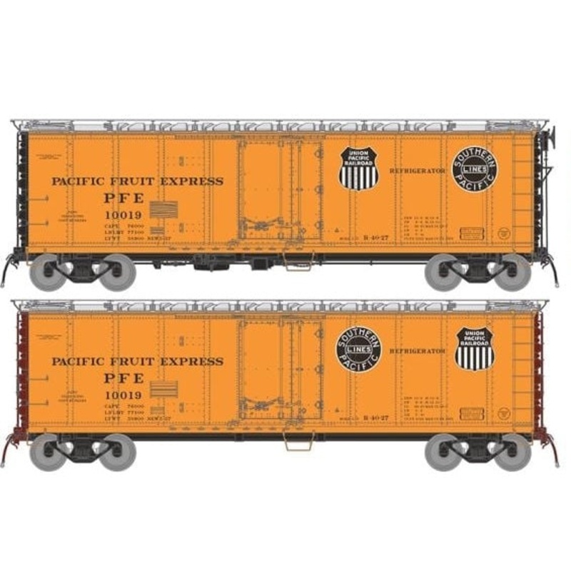 Rapido 196001A HO Scale R-40-27 Reefer: Pacific Fruit Express PFE - 1957 Scheme: Single Car #1