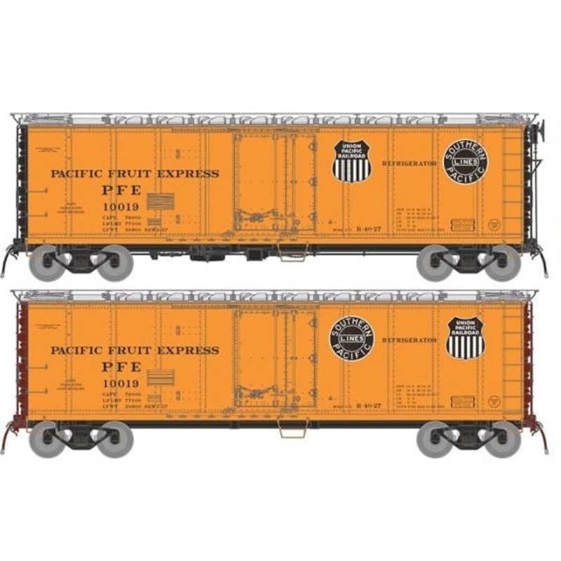 Rapido 196002A HO Scale R-40-27 Reefer: Pacific Fruit Express PFE - 1957 Scheme: Single Car #2