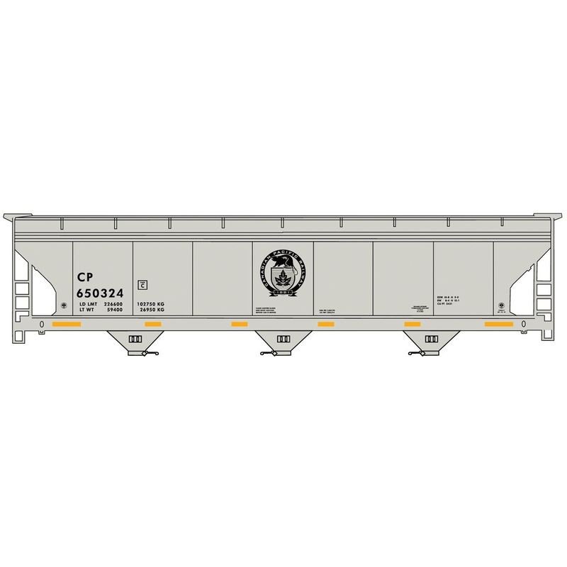 Accurail 2115 HO ACF 3-Bay Covered Hopper Canadian Pacific CP 650324 Kit