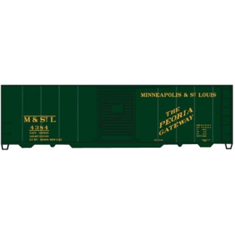 Accurail 3560 HO 40' Steel Boxcar M&StL Minneapolis & St. Louis 5386 Kit