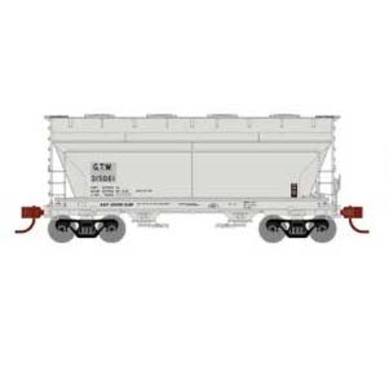 Athearn 93455 HO Scale ACF 2970 2 Bay Covered Hopper Grand Trunk Western Primed for Grime GTW 315061