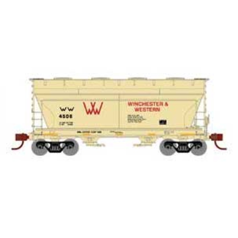 Athearn 93463 HO Scale ACF 2970 2 Bay Covered Hopper Winchester Western W&W 4508