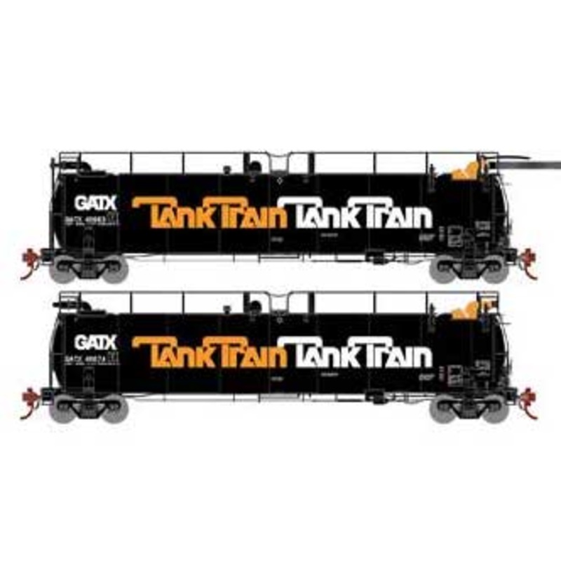 Athearn Genesis G67922 HO Scale Tank Train A/B Set Original Logo GATX 48663 / 48674