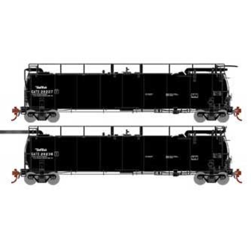 Athearn Genesis G67944 HO Scale Tank Train A/B Set "Small Logo" GATX 28227/28238