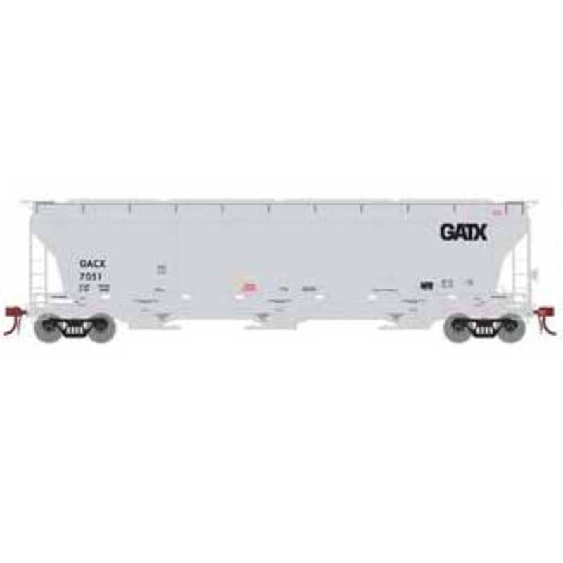 Athearn Genesis G89954 HO Scale Trinity 3 Bay Covered Hopper GATX 7051